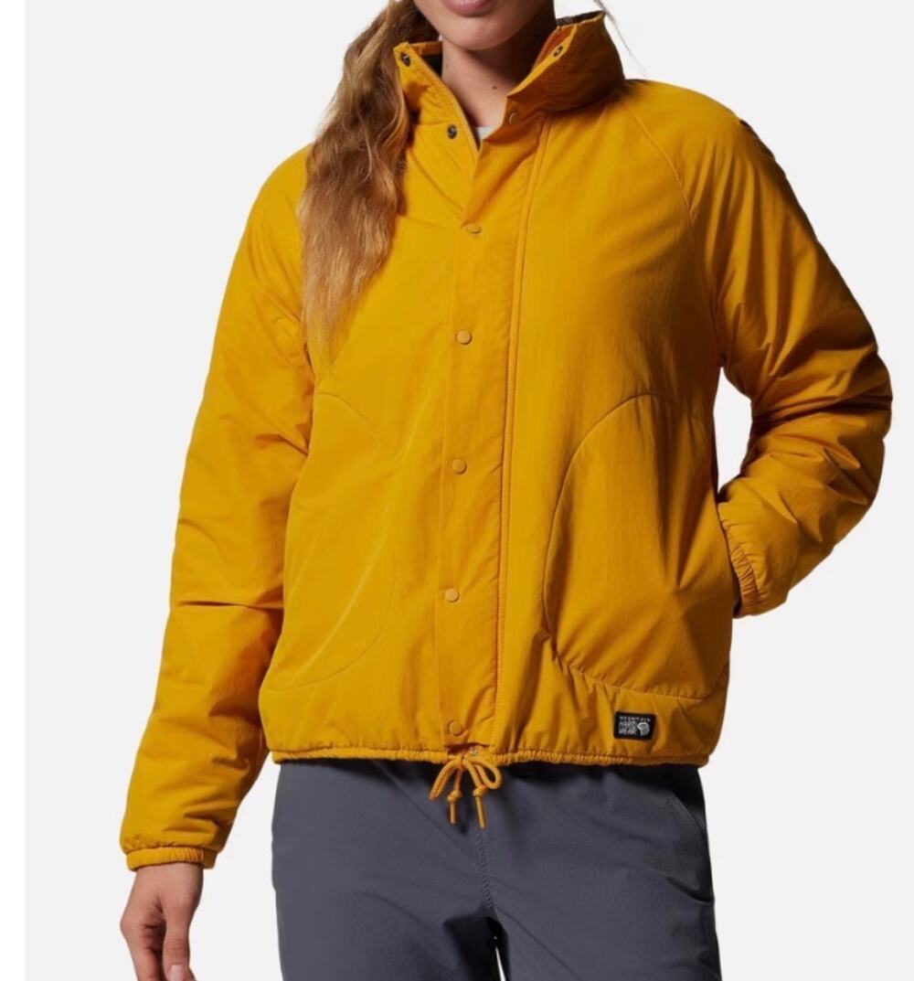 Mountain Hardwear Women's Standard HiCamp Shell Jacket, Gold Hour- XL